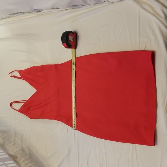 Lulu's dress XS orange-red, fully lined, adjustable straps, zipper in back - Picture 13 of 15